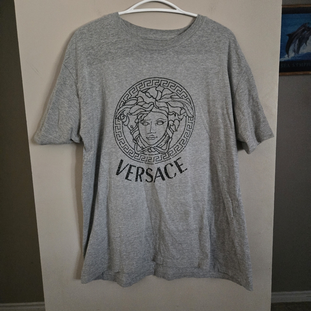 Versace Medusa Head Gray Men's T-Shirt XL Graphic